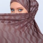 Su Yolu Pamuk Jakar Şal - Vizon