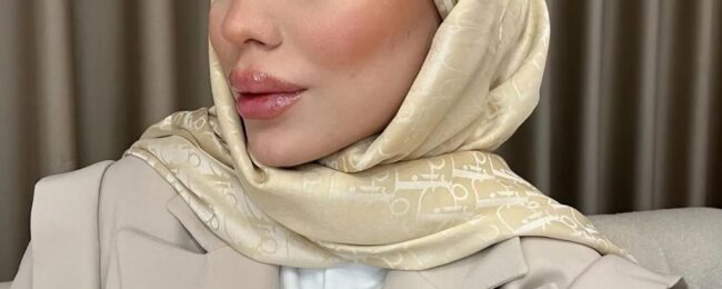 Dior Desenli İpek Kaşmir Çift Taraflı Şal 78002 - Bej