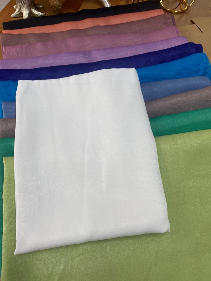 Bambu Kraş Premium İpek Şal - Kırık Beyaz - Organic ScarfsOrganic Scarfs