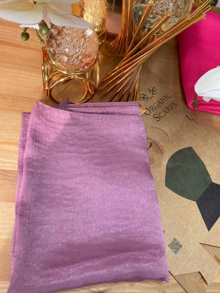 Bambu Kraş Premium İpek Şal - Mürdüm - Organic ScarfsOrganic Scarfs