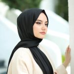 Bambu Kraş Premium İpek Şal - Siyah