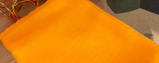 Bambu Kraş Premium İpek Şal - Turuncu - Organic ScarfsOrganic Scarfs