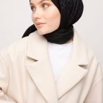 BLOOM Desen Jakar Şal - Siyah