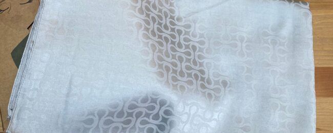 Bloom Desen Pamuk İpeksi Jakar Şal - Gümüş - Organic ScarfsOrganic Scarfs