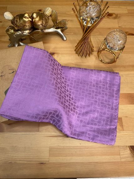 Bloom Desen Pamuk İpeksi Jakar Şal - Lavanta - Organic ScarfsOrganic Scarfs