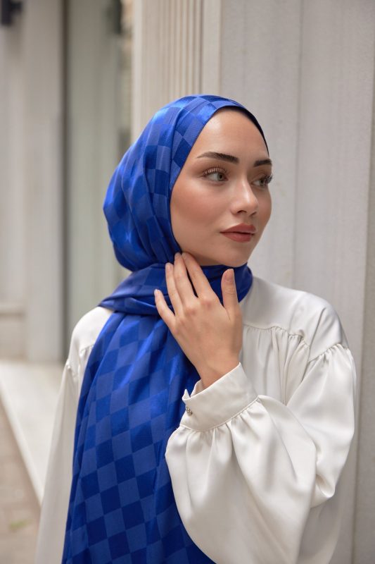 Bonjela Marka Dama İpeksi Jakar Şal – Saks