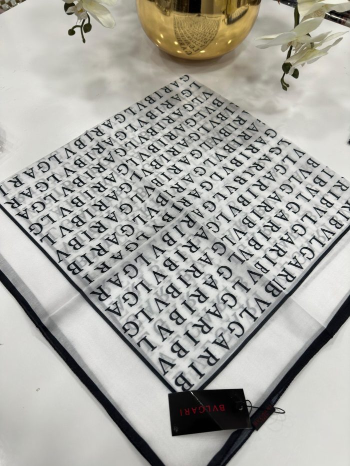 Bvlgari İpek Eşarp - Ekru - Organic ScarfsOrganic Scarfs