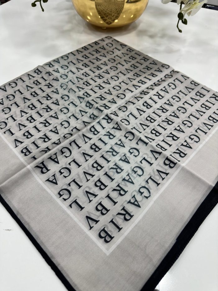 Bvlgari İpek Eşarp - Füme - Organic ScarfsOrganic Scarfs
