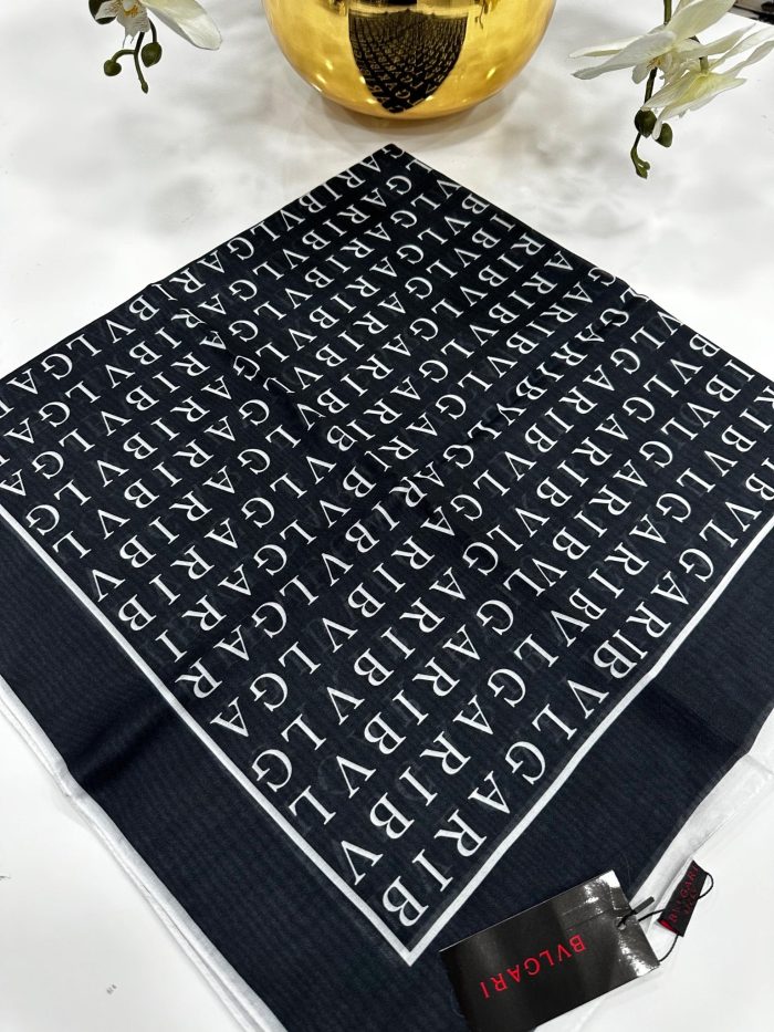 Bvlgari İpek Eşarp - Siyah - Organic ScarfsOrganic Scarfs