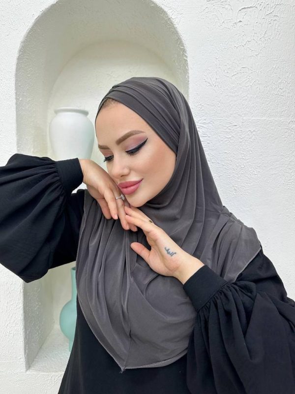 Çapraz Üç Bantlı Uzun Drape Bone – Antrasit