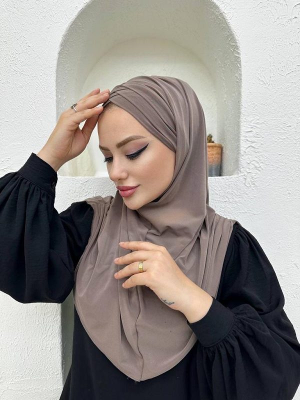 Çapraz Üç Bantlı Uzun Drape Bone – Vizon