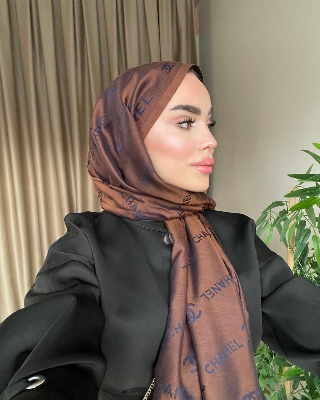 Chanel Çİft Taraflı Kaşmir Şal – Bakır – Laci