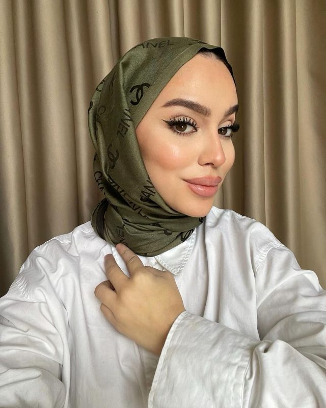 Chanel Çİft Taraflı Kaşmir Şal – Haki