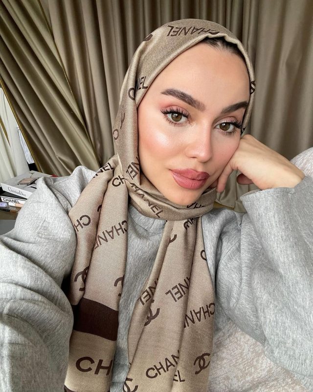 Chanel Çİft Taraflı Kaşmir Şal – Kahve