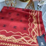 Chanel İthal Vual İpek Şal - Bordo