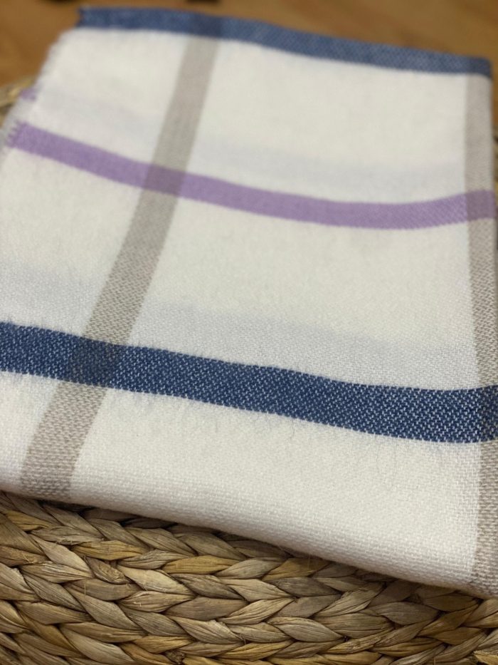 Çift Taraflı Yumuşak Dokulu Triko Örgü Şal & Atkı - Lila - Organic ScarfsOrganic Scarfs