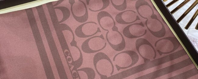 Coach Desen Twill İpek Eşarp - Çikolata - Organic ScarfsOrganic Scarfs