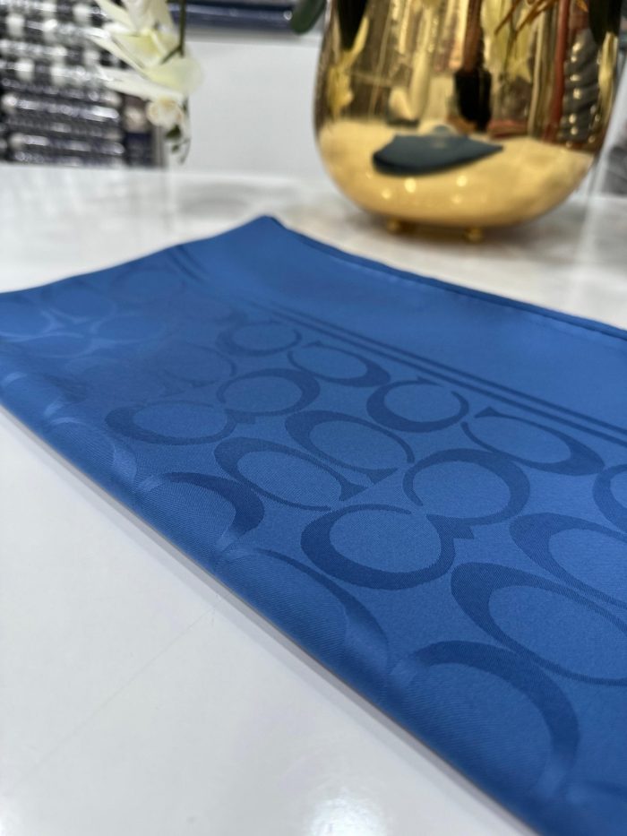 Coach Pamuk İpeksi Jakar Şal - İndigo - Organic ScarfsOrganic Scarfs