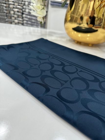 Coach Pamuk İpeksi Jakar Şal - Lacivert - Organic ScarfsOrganic Scarfs