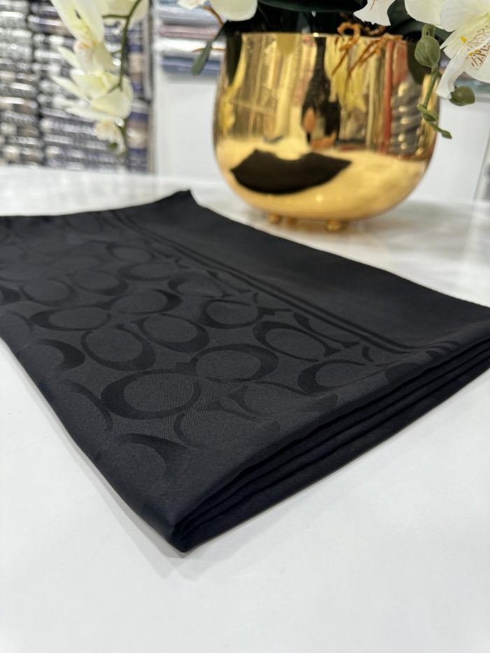Coach Pamuk İpeksi Jakar Şal - Siyah - Organic ScarfsOrganic Scarfs