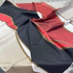 Colors Plus Marka Zincir Desen Twill Eşarp - Kırmızı