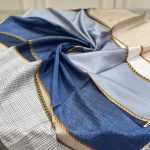 Colors Plus Marka Zincir Desen Twill Eşarp - Mavi