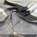 Colors Plus Marka Zincir Desen Twill Eşarp - Siyah