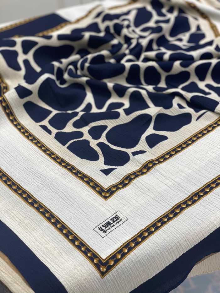 Dalmaçya Desenli Mio Cazz Eşarp - Lacivert - Organic ScarfsOrganic Scarfs