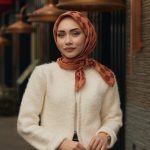 Dama Desen Jakar Eşarp - Bakır