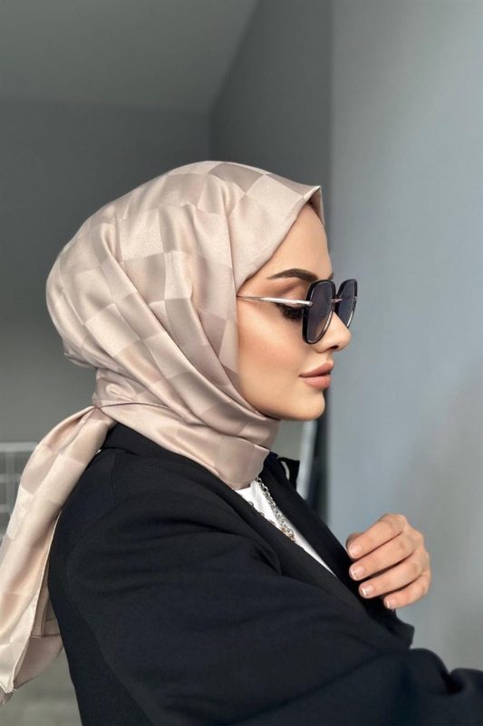 Dama Desen Jakar Şal – Bej
