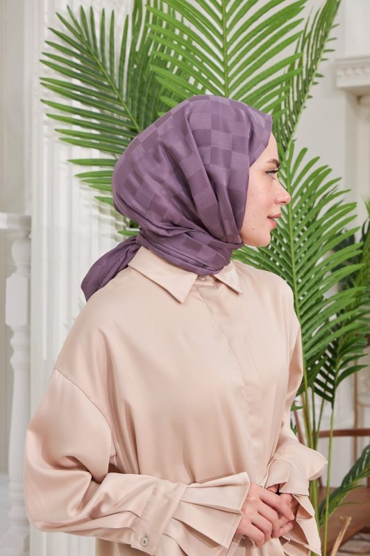 Dama Desen Jakar Şal – Leylak