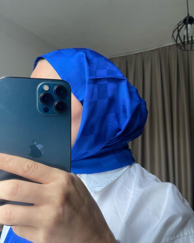 Dama Desen Jakar Şal – Saks