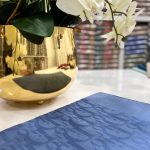 Dior Desen Pamuklu Şal - İndigo