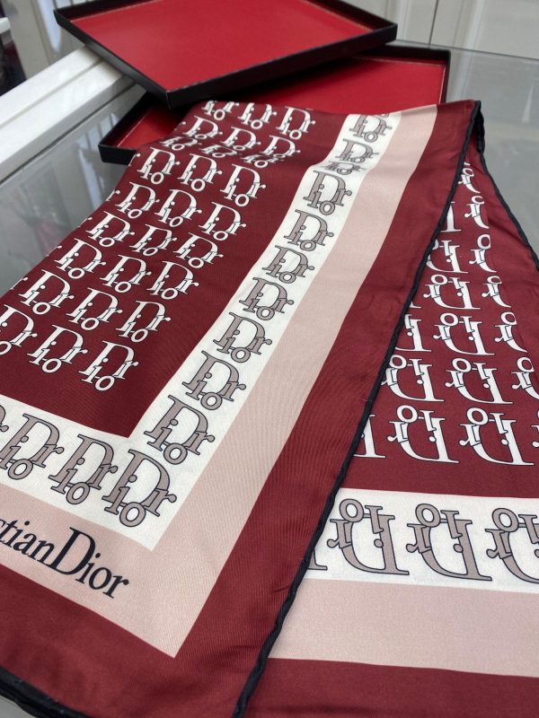 Dior Desen Twiil Eşarp – Bordo