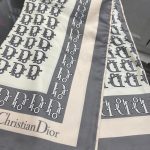 Dior Desen Twiil Eşarp - Gri