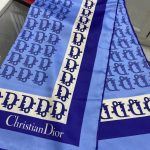 Dior Desen Twiil Eşarp - Mavi