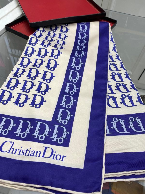 Dior Desen Twiil Eşarp – Morcivert