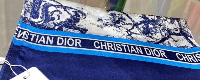 Dior İthal Vual İpek Şal - Lacivert - Organic ScarfsOrganic Scarfs