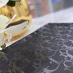 Dior Kırışmayan Jakar İpeksi Şal - Siyah