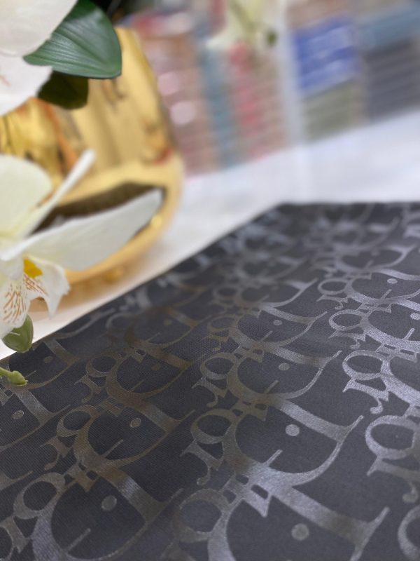 Dior Kırışmayan Jakar İpeksi Şal – Siyah