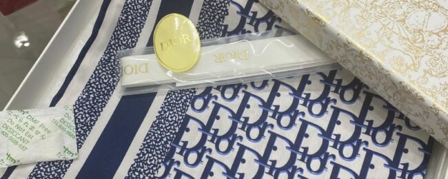 Dior Marka Eşarp - Lacivert - Organic ScarfsOrganic Scarfs