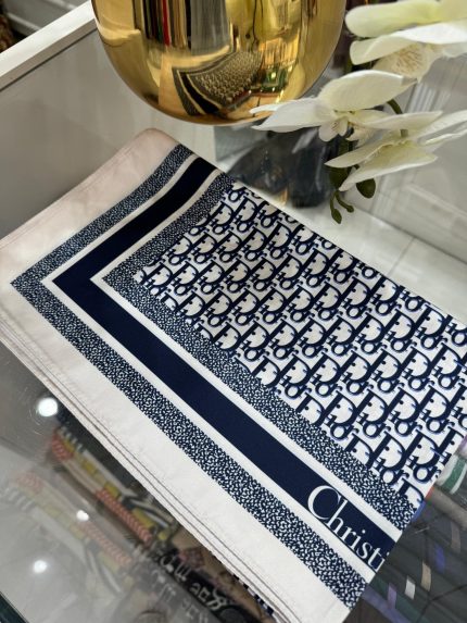 Dior Marka Şal - Lacivert - Organic ScarfsOrganic Scarfs