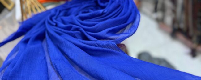 Dubai İpeği Şal - Saks - Organic ScarfsOrganic Scarfs