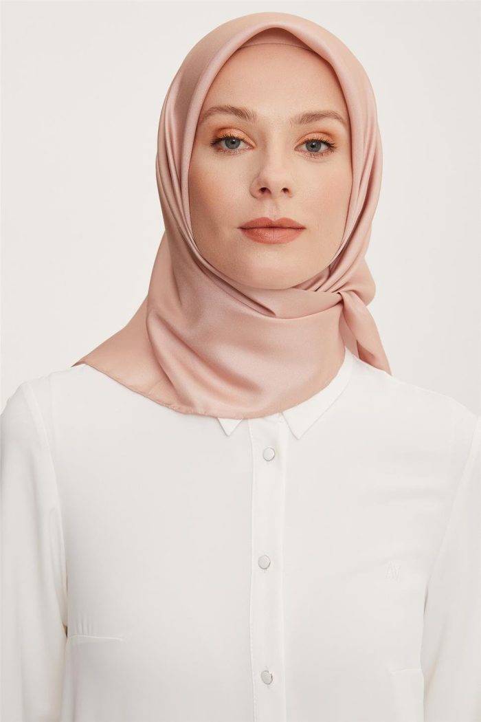 Düz Renk Twill Eşarp - Pembe - Organic ScarfsOrganic Scarfs