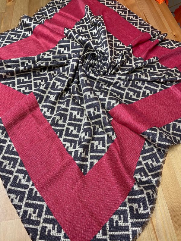 F Desen % 100 Kaşmir Eşarp – Fuşya