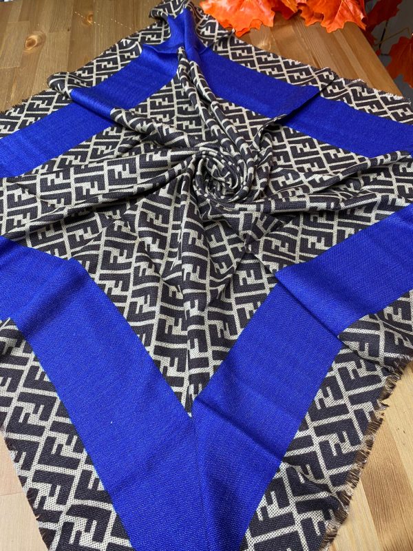 F Desen % 100 Kaşmir Eşarp – Saks