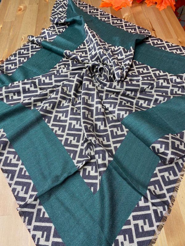 F Desen % 100 Kaşmir Eşarp – Zümrüt