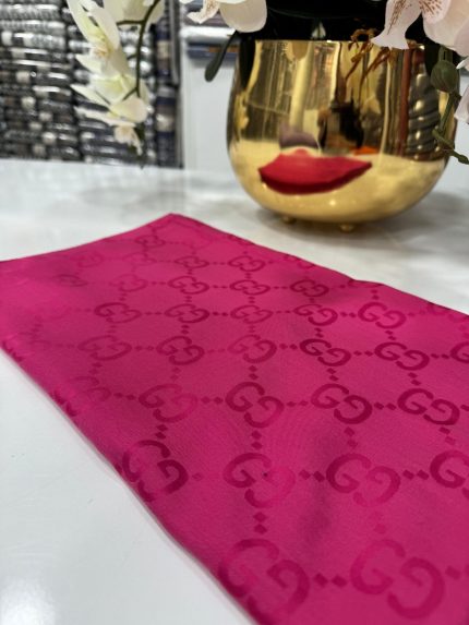 G Desen Pamuk İpeksi Jakar Şal - Fuşya - Organic ScarfsOrganic Scarfs