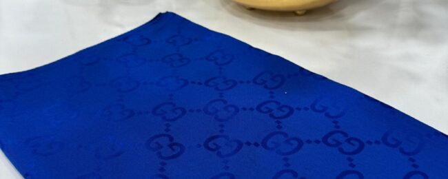 G Desen Pamuk İpeksi Jakar Şal - Saks - Organic ScarfsOrganic Scarfs