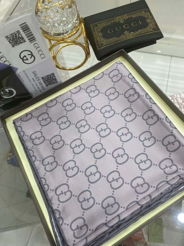 G Desen Twill İpek Eşarp – Füme